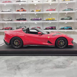[BBR] 1:18 Ferrari 2022 812 Competizione Aperta Red Argento Stripe Model Car Resin