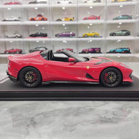 [BBR] 1:18 Ferrari 2022 812 Competizione Aperta Red Argento Stripe Model Car Resin