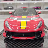 [BBR] 1:18 Ferrari 2022 812 Competizione Aperta rosso Giallo Stripe modellino di auto resina