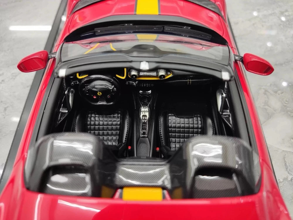 [BBR] 1:18 Ferrari 2022 812 Competizione Aperta rouge Giallo Stripe voiture miniature Resin