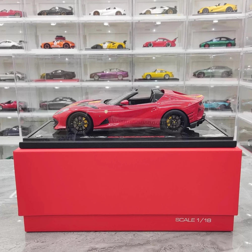 [BBR] 1:18 Ferrari 2022 812 Competizione Aperta rouge Giallo Stripe voiture miniature Resin