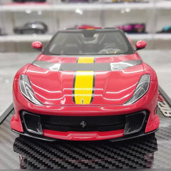 [BBR] 1:18 Ferrari 2022 812 Competizione Aperta rouge Giallo Stripe voiture miniature Resin