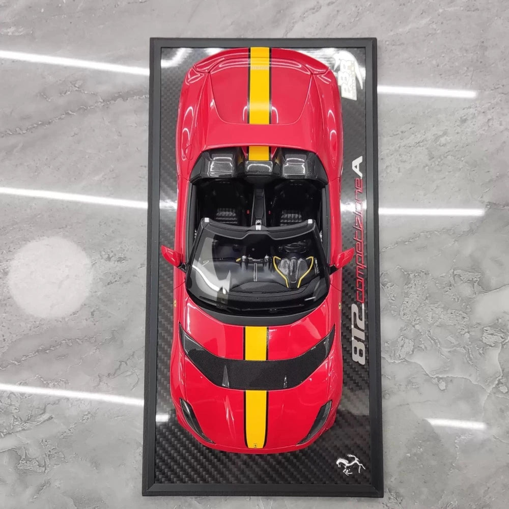 [BBR] 1:18 Ferrari 2022 812 Competizione Aperta rouge Giallo Stripe voiture miniature Resin