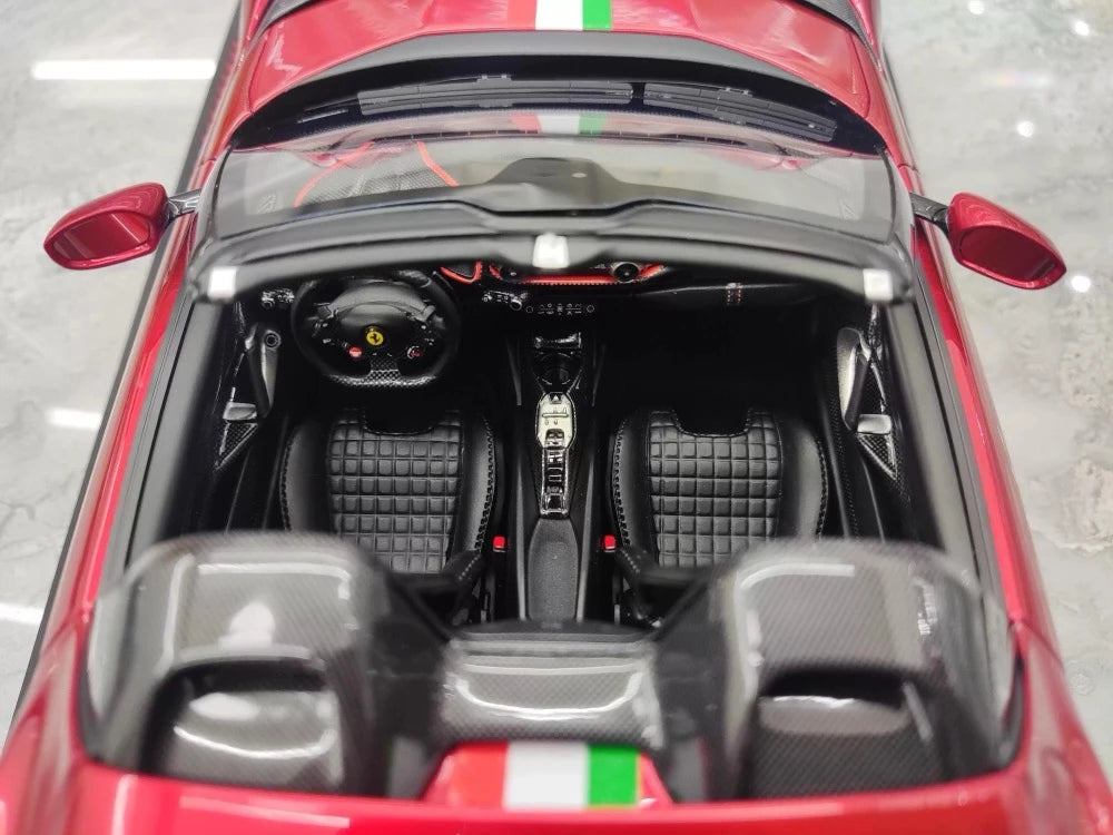 [BBR] 1:18 Ferrari 2022 812 Competizione Aperta Red Tricolore Stripe Model Car Resin