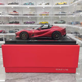 [BBR] 1:18 Ferrari 2022 812 Competizione Aperta Red Tricolore Stripe Model Car Resin