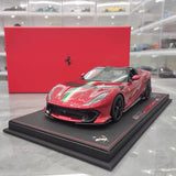 [BBR] 1:18 Ferrari 2022 812 Competizione Aperta Red Tricolore Stripe Model Car Resin