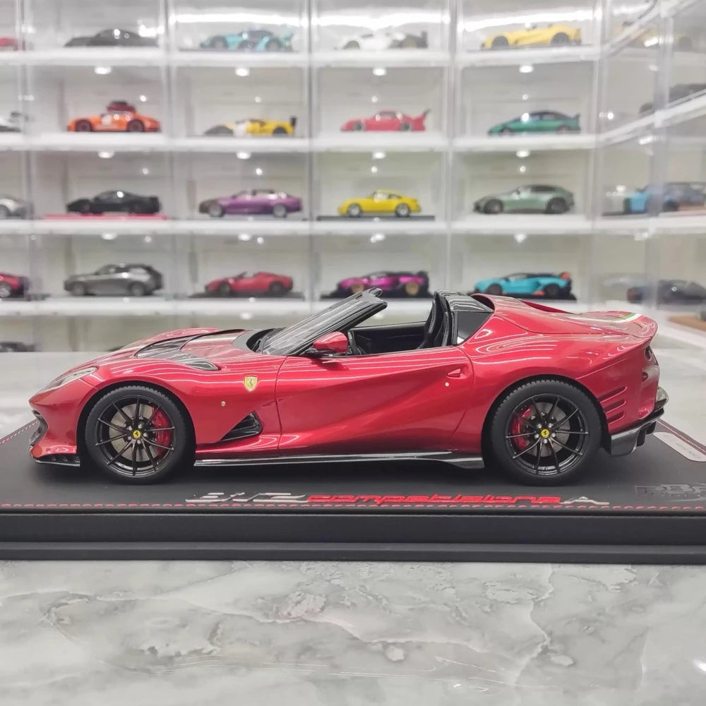 [BBR] 1:18 Ferrari 2022 812 Competizione Aperta Red Tricolore Stripe Model Car Resin