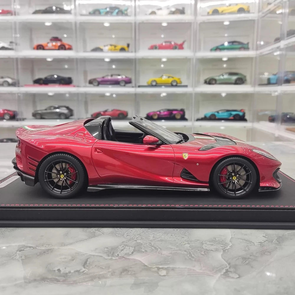 [BBR] 1:18 Ferrari 2022 812 Competizione Aperta Red Tricolore Stripe Model Car Resin