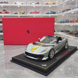[BBR] 1:18 Ferrari 2022 812 Competizione Aperta silver Giallo Stripe modellbil resin
