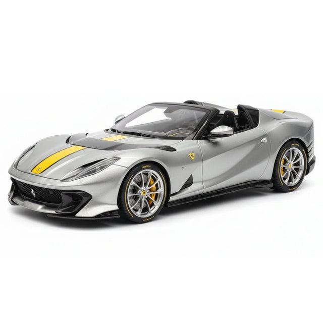[BBR] 1:18 Ferrari 2022 812 Competizione Aperta silver Giallo Stripe modellbil resin