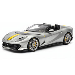 [BBR] 1:18 Ferrari 2022 812 Competizione Aperta Silver Giallo Stripe Model Car Resin