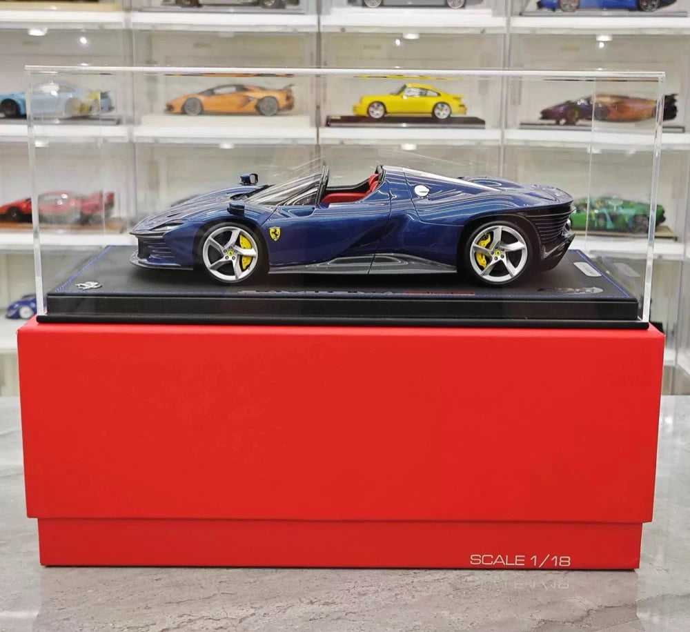 [BBR] 1:18 Ferrari 2023 Daytona SP3 Spider blu modellino di auto resina