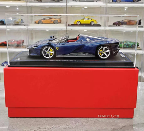[BBR] 1:18 Ferrari 2023 Daytona SP3 Spider blauw modelauto Hars