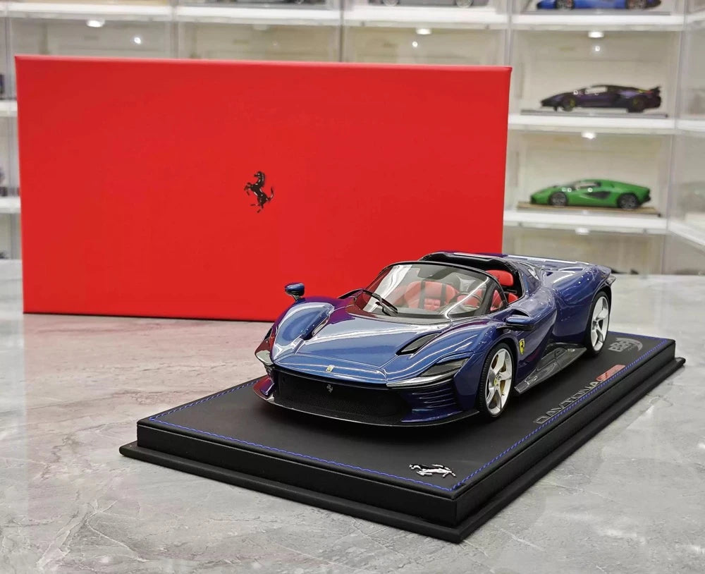 [BBR] 1:18 Ferrari 2023 Daytona SP3 Spider Blue Model Car Resin