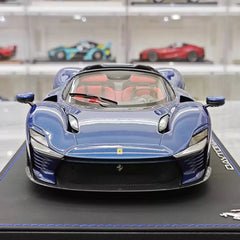 [BBR] 1:18 Ferrari 2023 Daytona SP3 Spider blu modellino di auto resina