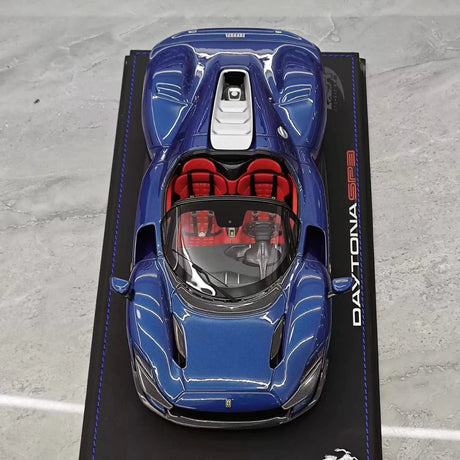 [BBR] 1:18 Ferrari 2023 Daytona SP3 Spider blauw modelauto Hars