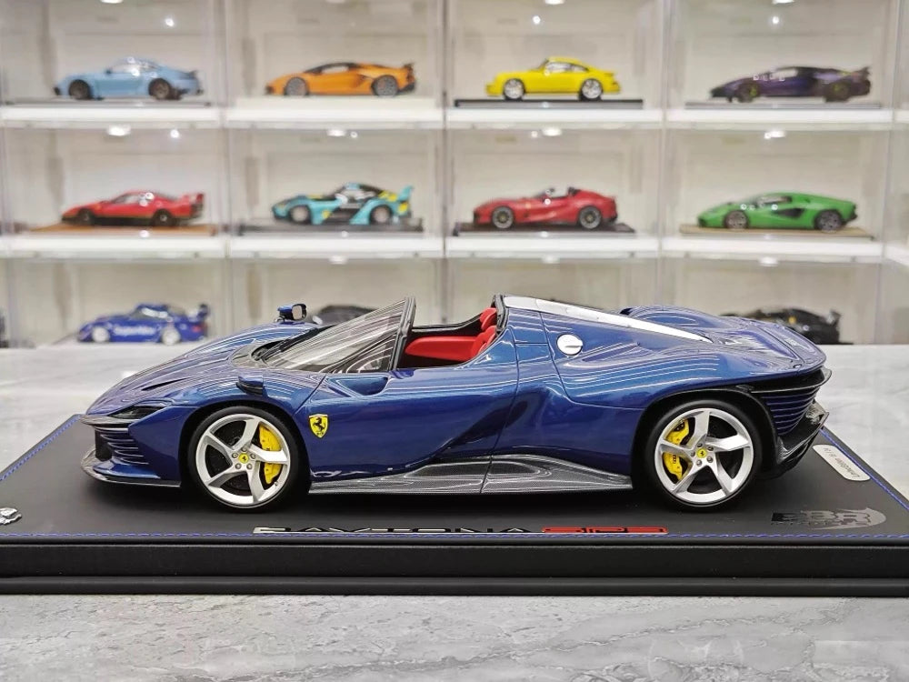 [BBR] 1:18 Ferrari 2023 Daytona SP3 Spider blu modellino di auto resina