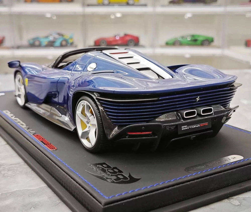 [BBR] 1:18 Ferrari 2023 Daytona SP3 Spider blu modellino di auto resina