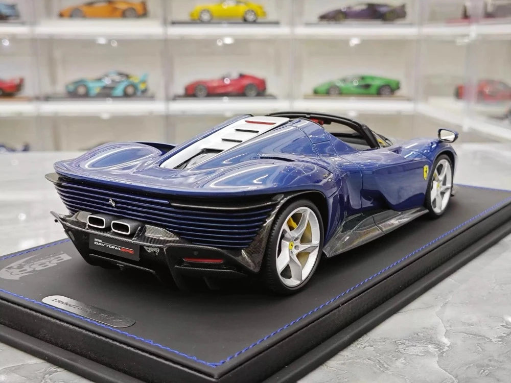 [BBR] 1:18 Ferrari 2023 Daytona SP3 Spider blu modellino di auto resina
