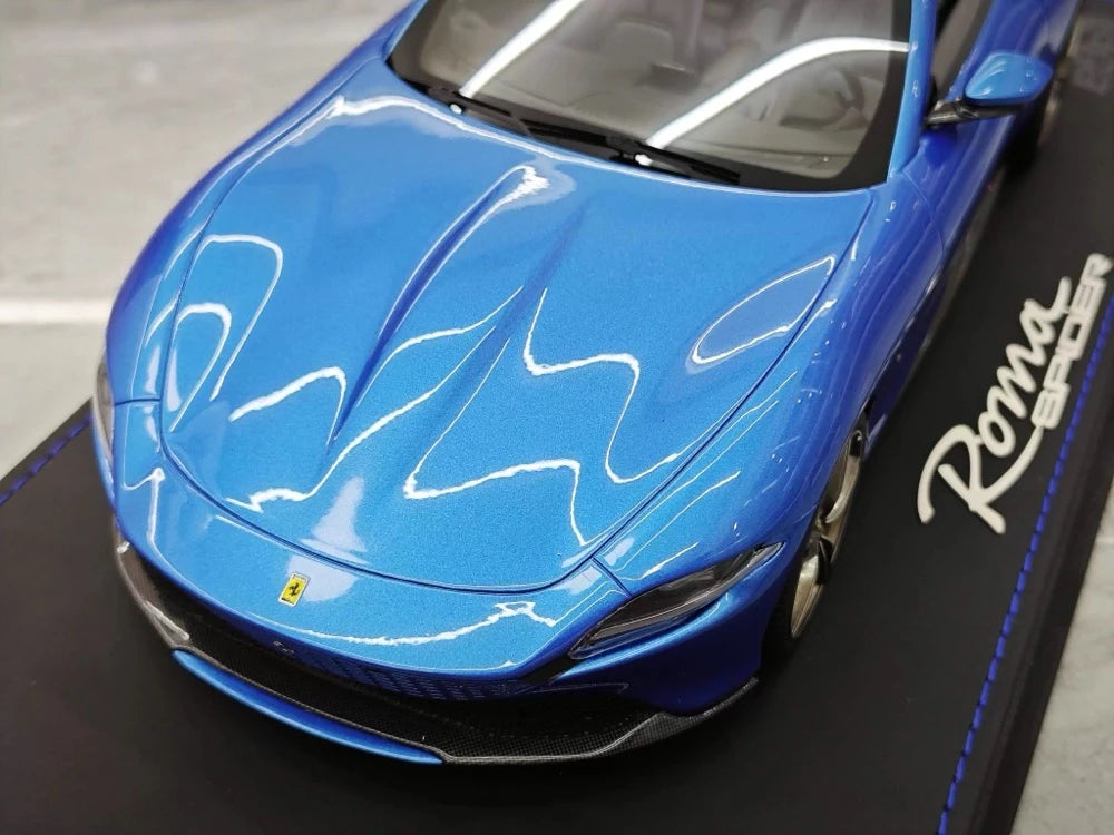 [BBR] 1:18 Ferrari 2023 Roma Spider Blue Model Car Resin