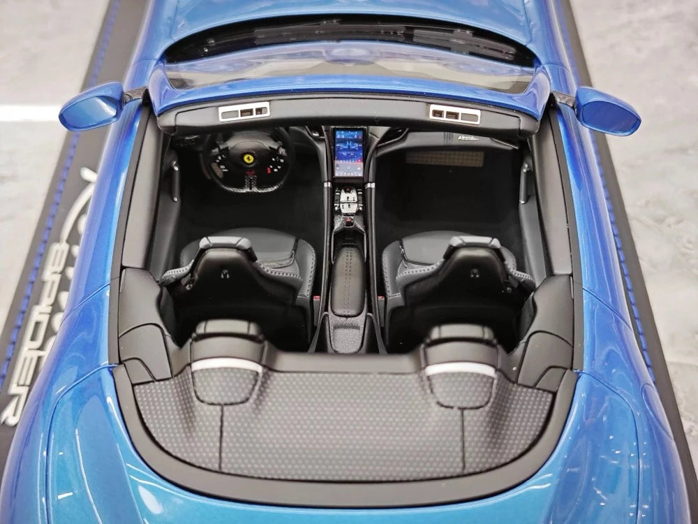 [BBR] 1:18 Ferrari 2023 Roma Spider Blue Model Car Resin