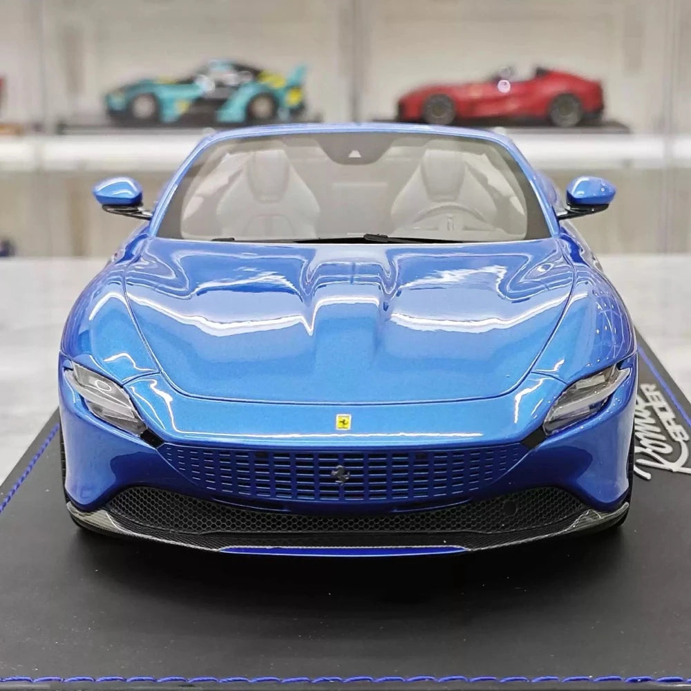 [BBR] 1:18 Ferrari 2023 Roma Spider Blue Model Car Resin