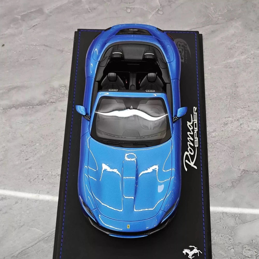 [BBR] 1:18 Ferrari 2023 Roma Spider Blue Model Car Resin