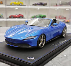 [BBR] 1:18 Ferrari 2023 Roma Spider Blue Model Car Resin