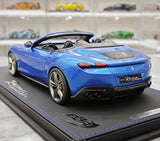 [BBR] 1:18 Ferrari 2023 Roma Spider sininen pienoismalli Hartsi