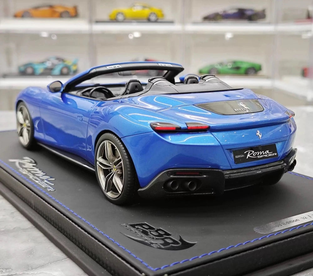 [BBR] 1:18 Ferrari 2023 Roma Spider Blue Model Car Resin
