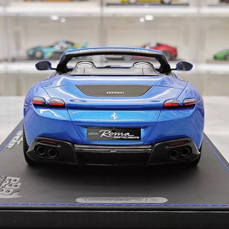 [BBR] 1:18 Ferrari 2023 Roma Spider blauw modelauto Hars