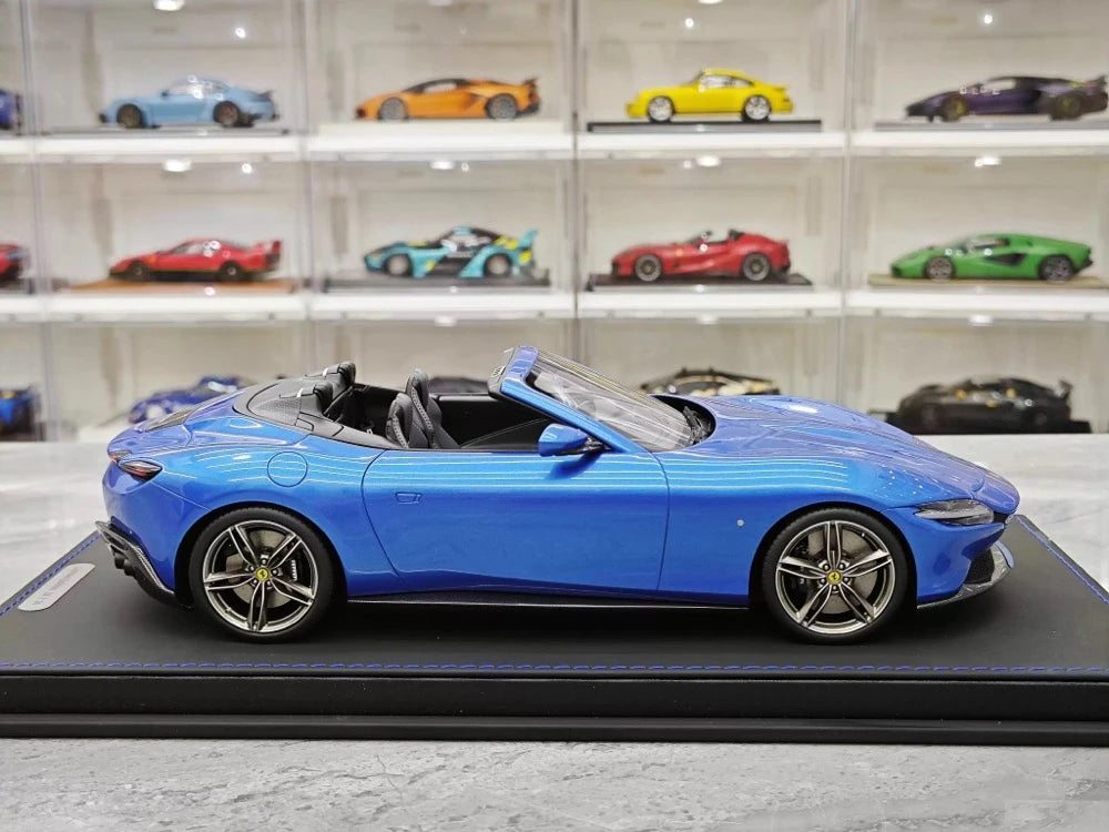 [BBR] 1:18 Ferrari 2023 Roma Spider Blue Model Car Resin