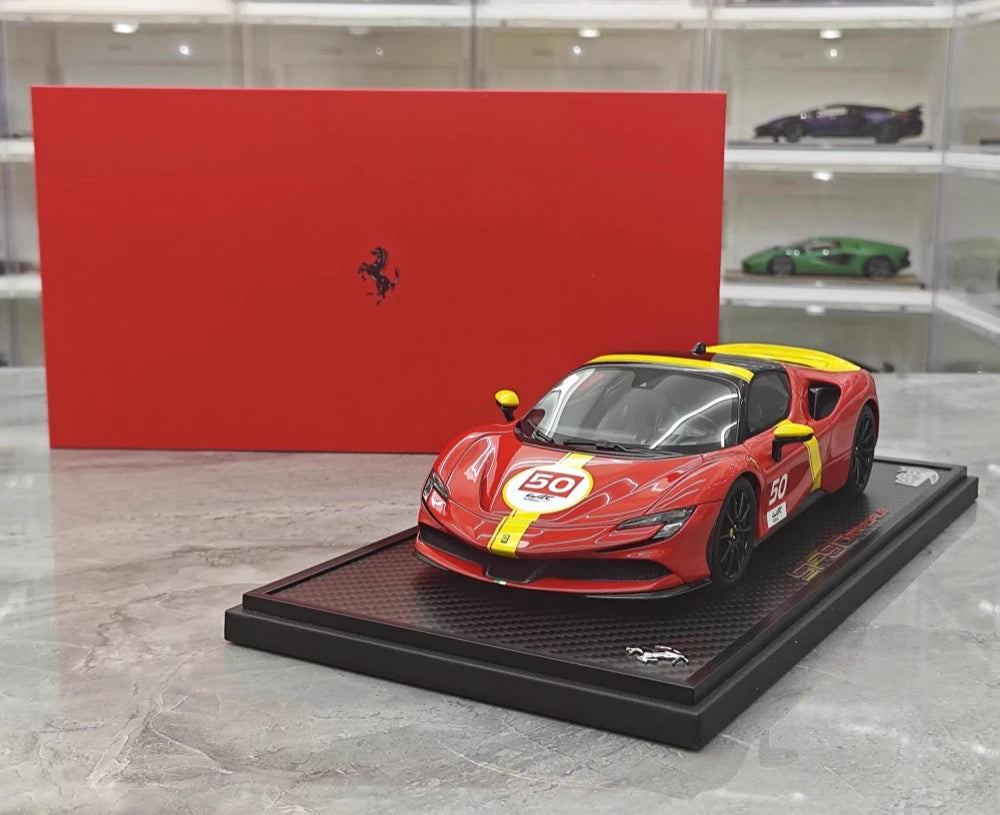 [BBR] 1:18 Ferrari 2023 SF90 Stradale 50th Anniversary Livery Model Car Resin