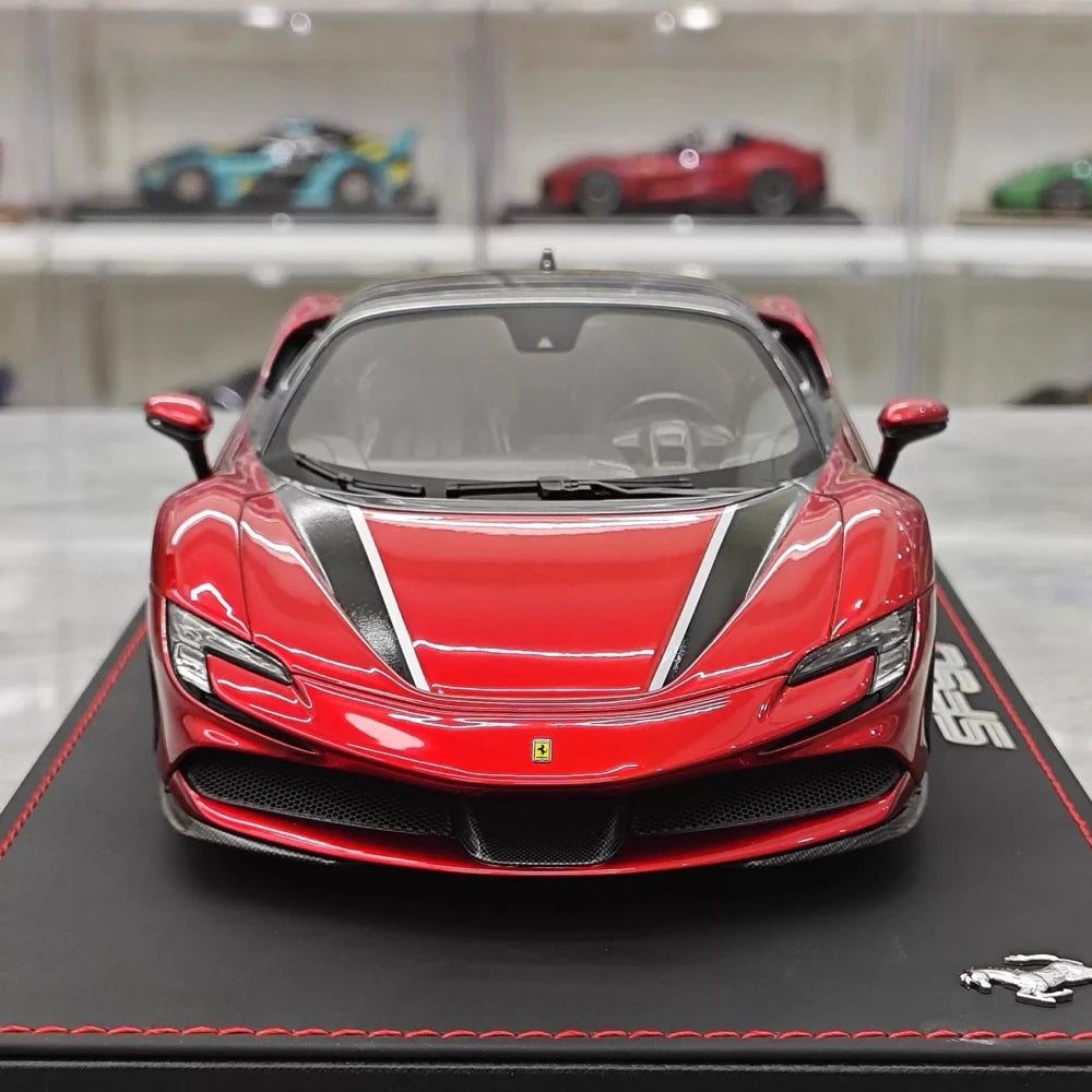 [BBR] 1:18 Ferrari 2023 SF90 Stradale Glossy punainen pienoismalli Hartsi