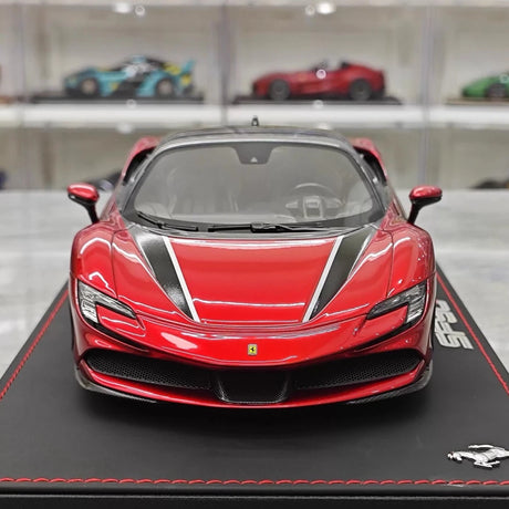 [BBR] 1:18 Ferrari 2023 SF90 Stradale glanzend rood modelauto Hars