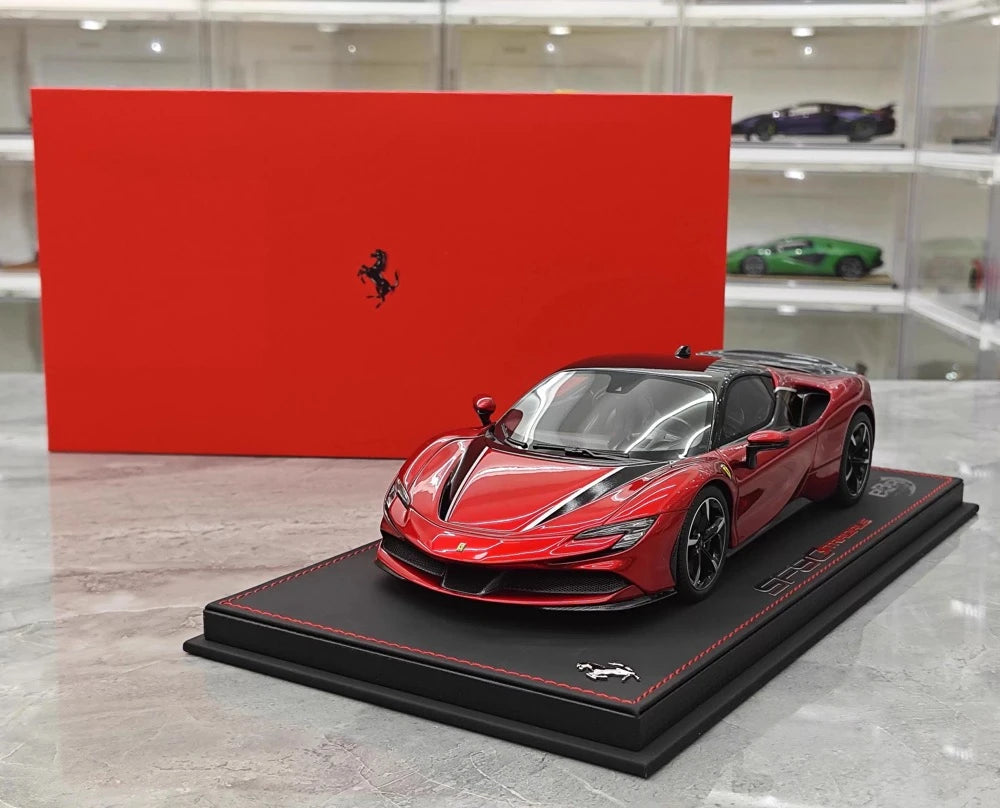 [BBR] 1:18 Ferrari 2023 SF90 Stradale Glossy Red Model Car Resin