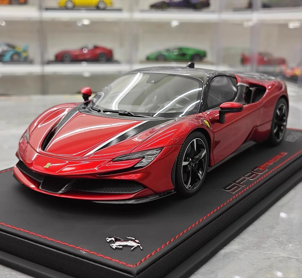 [BBR] 1:18 Ferrari 2023 SF90 Stradale Glossy punainen pienoismalli Hartsi