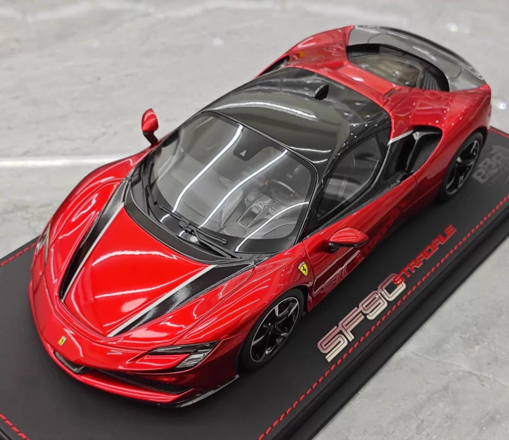 [BBR] 1:18 Ferrari 2023 SF90 Stradale Glossy punainen pienoismalli Hartsi