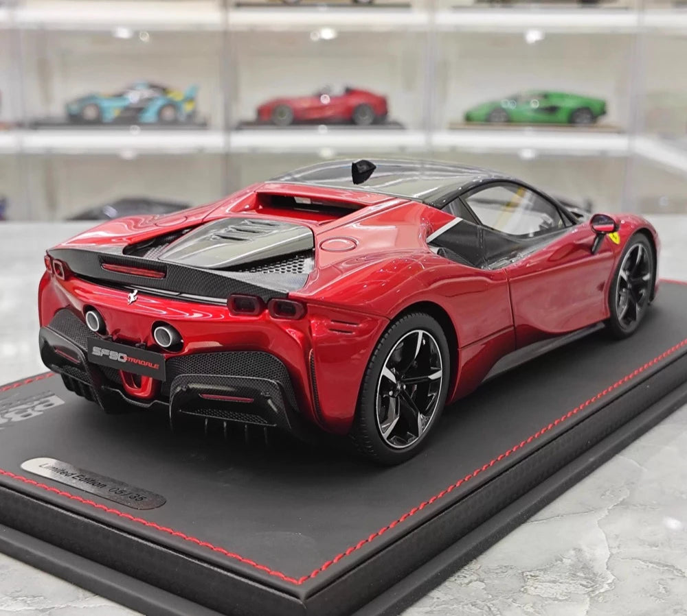 [BBR] 1:18 Ferrari 2023 SF90 Stradale Glossy punainen pienoismalli Hartsi