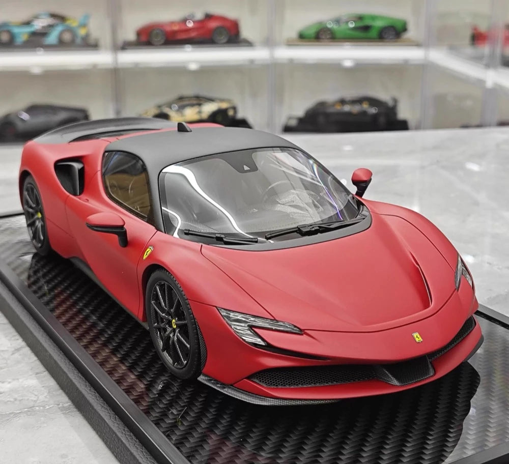 [BBR] 1:18 Ferrari 2023 SF90 Stradale Matte Red Model Car Resin