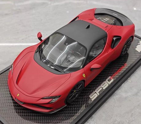 [BBR] 1:18 Ferrari 2023 SF90 Stradale mat rood modelauto Hars