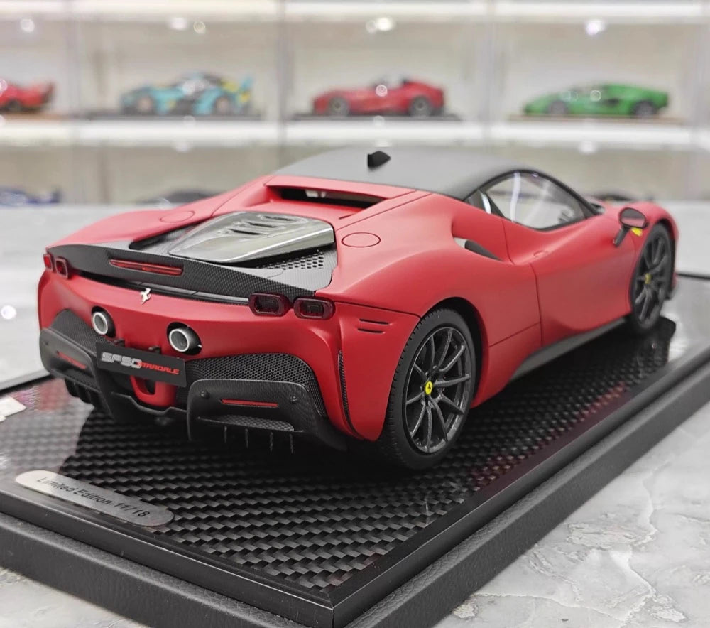 [BBR] 1:18 Ferrari 2023 SF90 Stradale Matte Red Model Car Resin