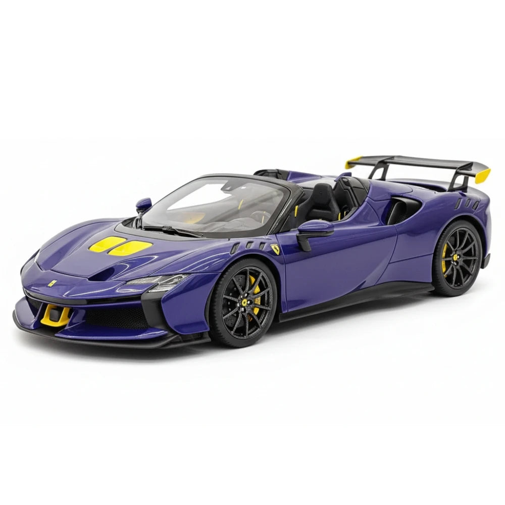 [BBR] 1:18 Ferrari 2023 SF90 XX Spider Blu Corsa & Yellow Model Car Resin