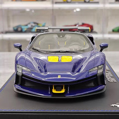 [BBR] 1:18 Ferrari 2023 SF90 XX Spider Blu Corsa & Yellow Model Car Resin