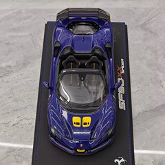 [BBR] 1:18 Ferrari 2023 SF90 XX Spider Blu Corsa & Yellow Model Car Resin