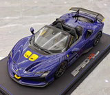[BBR] 1:18 Ferrari 2023 SF90 XX Spider Blu Corsa & Yellow Model Car Resin