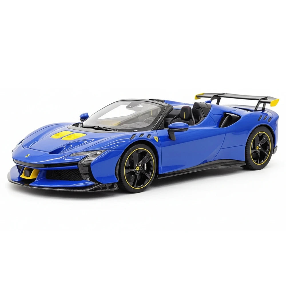 [BBR] 1:18 Ferrari 2023 SF90 XX Spider Glossy blu & giallo modellino di auto resina