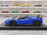 [BBR] 1:18 Ferrari 2023 SF90 XX Spider Glossy Blue & Yellow Model Car Resin