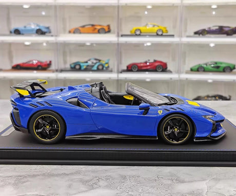 [BBR] 1:18 Ferrari 2023 SF90 XX Spider glanzend blauw & geel modelauto Hars