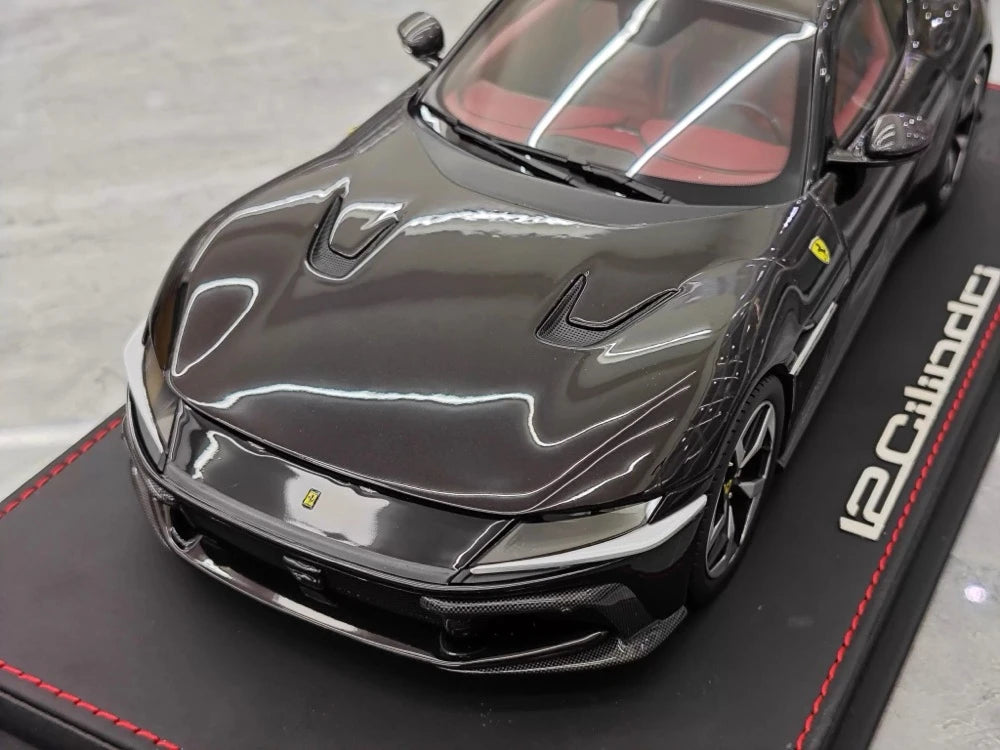 [BBR] 1:18 Ferrari 2024 12 Cilindri Coupe Glossy Black Model Car Resin